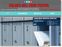 Tablet Screenshot of goldenhillgonepostal.com